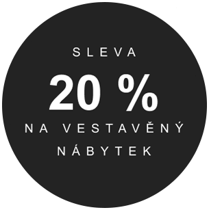 Sleva 20% na vestavěný nábytek